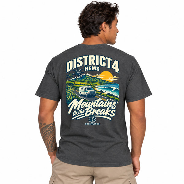 District 4 Mountains to the Breaks Tee