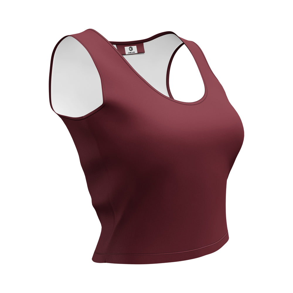 After Hours Crop Top - Cabernet Red