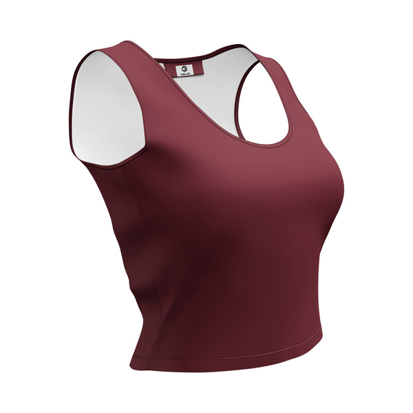 After Hours Crop Top - Cabernet Red