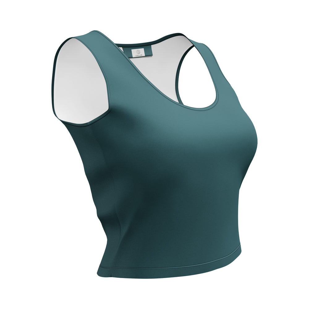After Hours Crop Top - Deep Teal