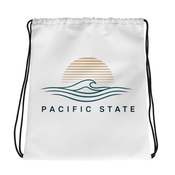 Sunset Wave Drawstring Bag
