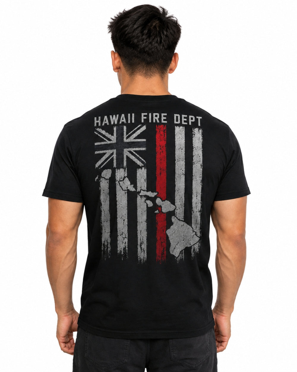 Hawaii Fire Dept Red Line Tee