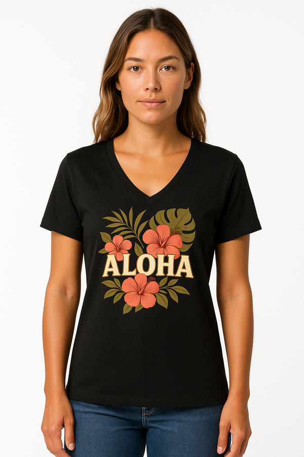 Aloha V-Neck Tee