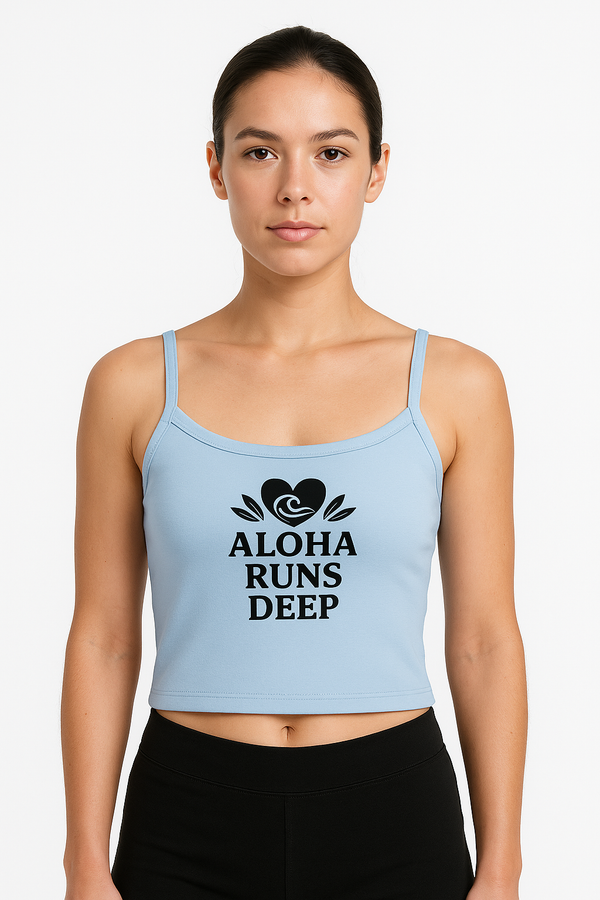 Aloha Runs Deep Micro-Rib Tank Top