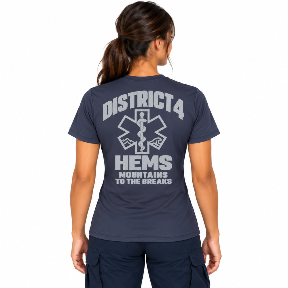 District 4 Mountains to the Breaks Performance Tee