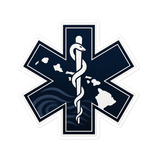 Hawaii EMS Star of Life Sticker