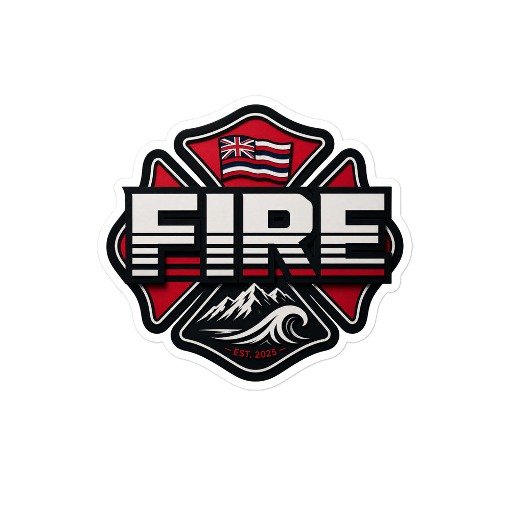 Hawaii Fire Die-Cut Sticker