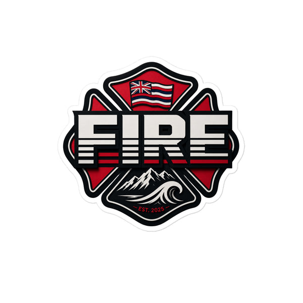Hawaii Fire Die-Cut Sticker