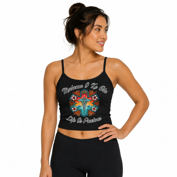 MĀLAMA I KE OLA MICRO-RIB CROP TANK