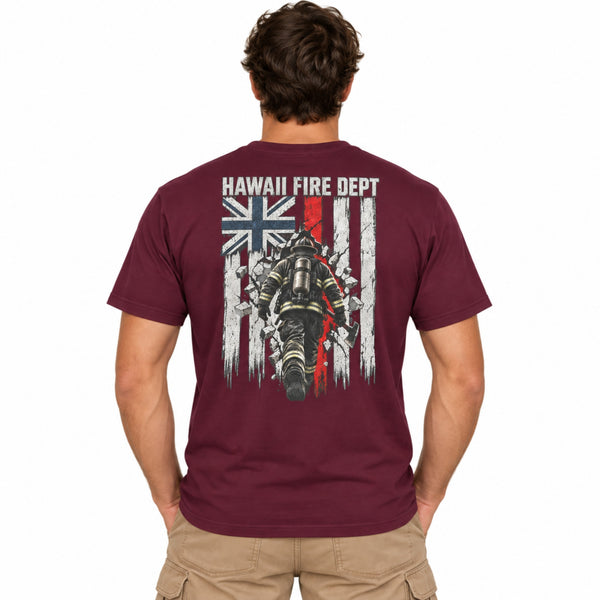 Hawaii Fire Red Line Breakthrough Tee