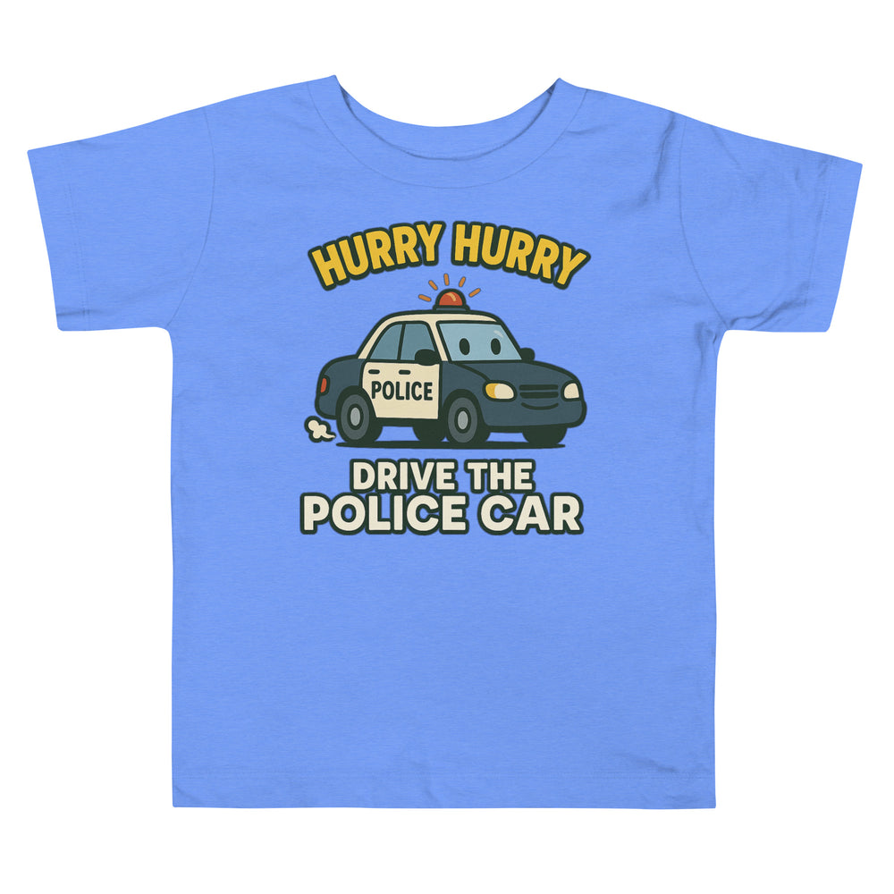 Drive the Police Car – Toddler Law Enforcement Tee
